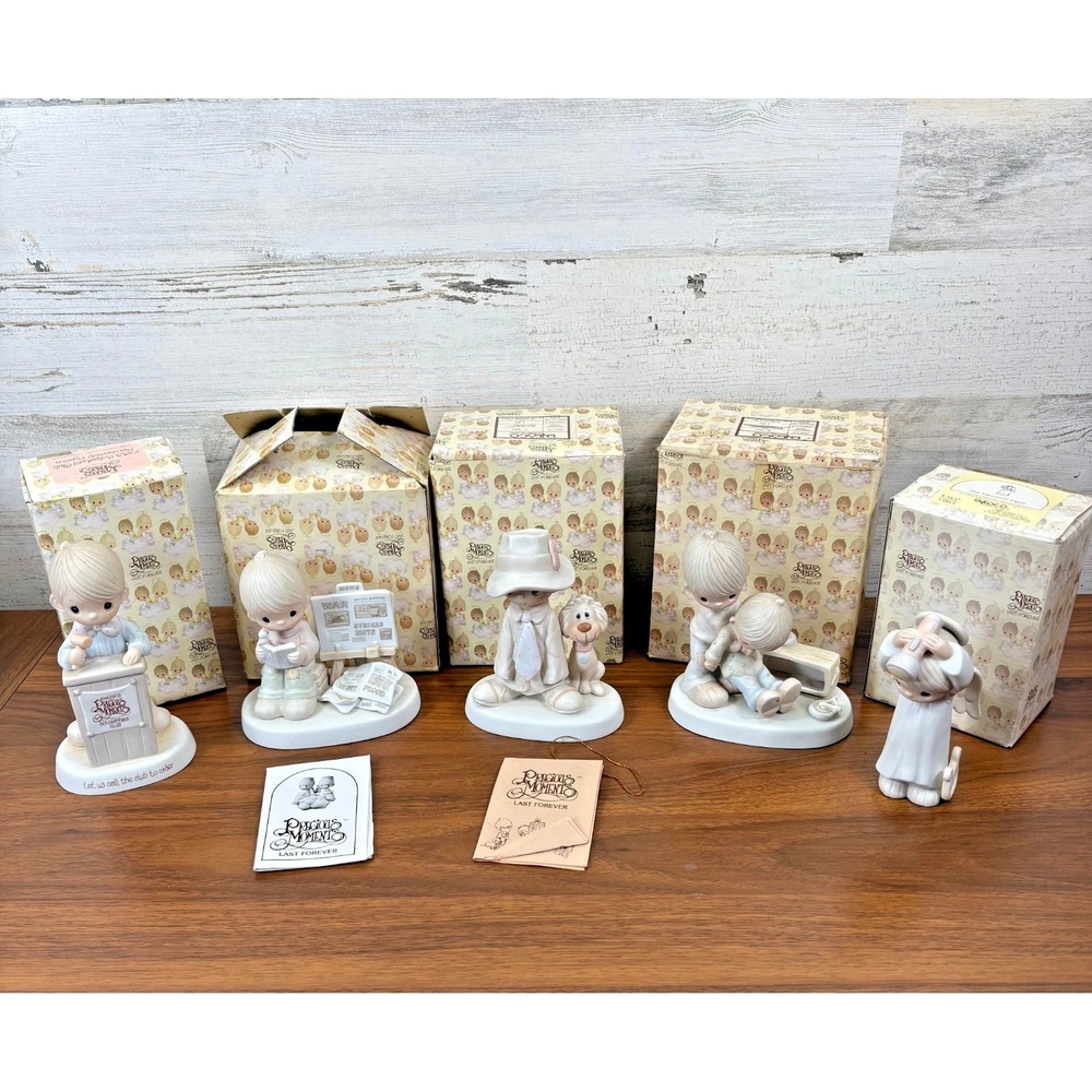 Vintage Precious Moments Lot 1980, 1980, 1981, 1982 Peace amid the storm Qty 5